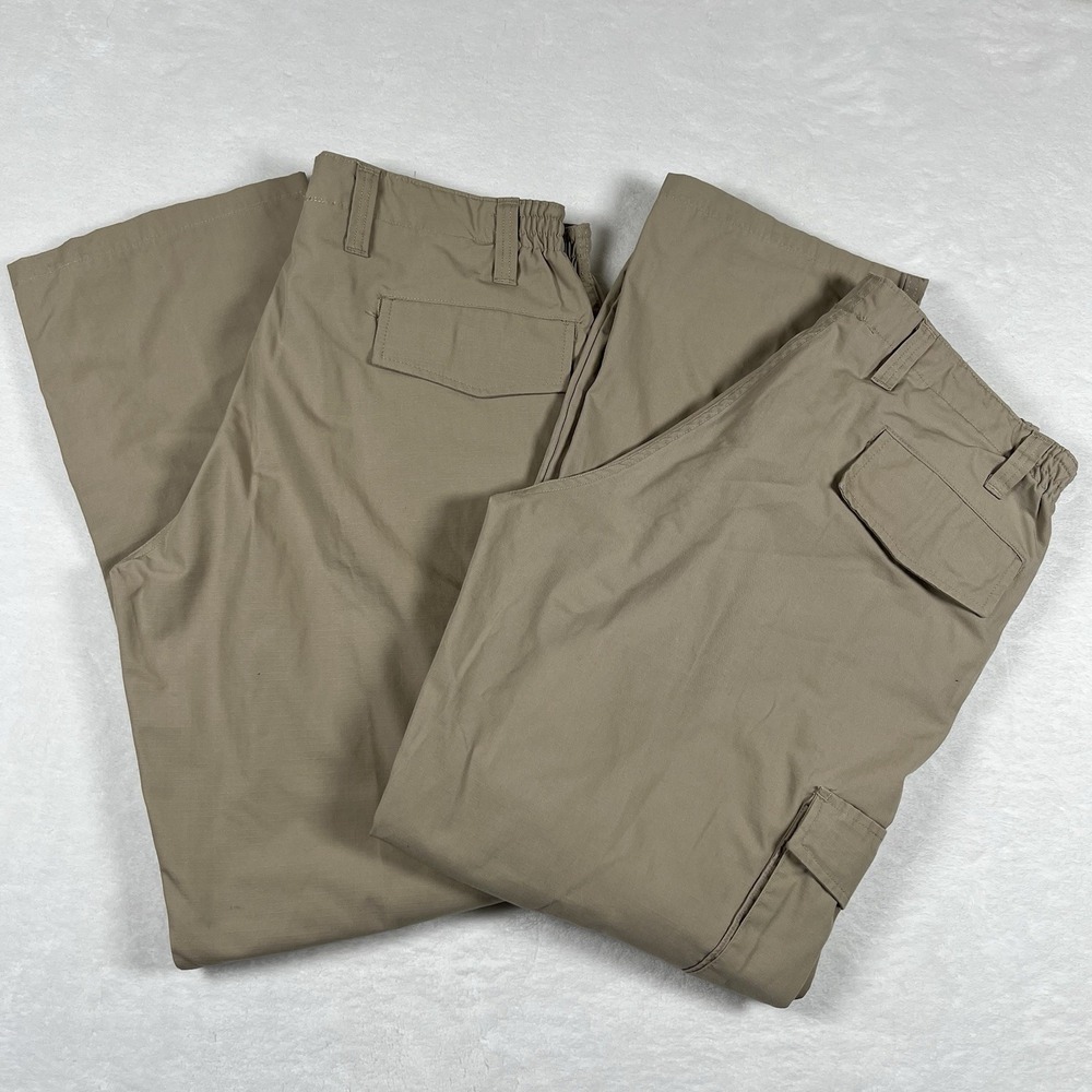 Lot of 2 Propper Kinetic Tactical Cargo Pants Khaki Ripstop Men's 38x34